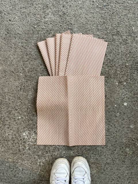 Stylish Striped Square Placemat Set