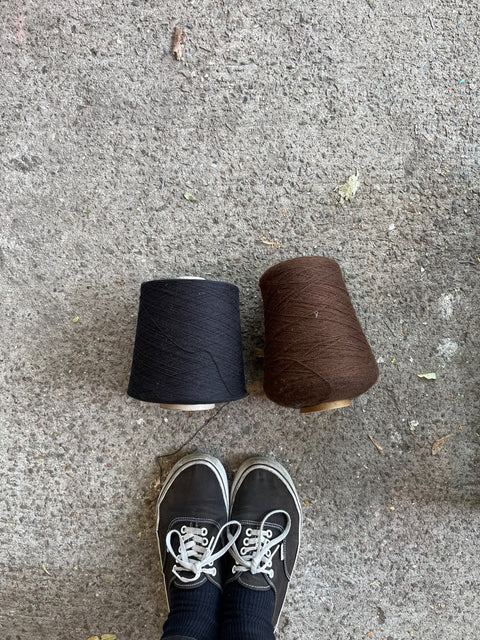 Two Bigass Cones Of Yarn