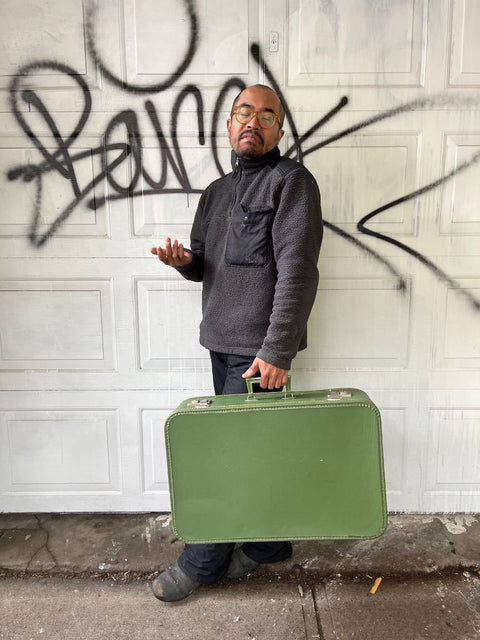 Vintage Green Suitcase