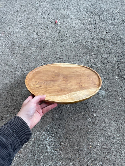 Another West Elm Grooved Wood Charger, 12" Wide