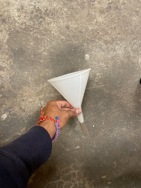 White Plastic Funnel