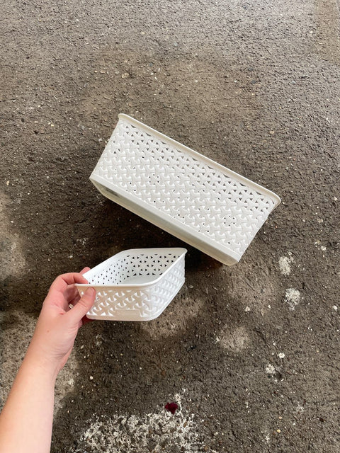 White Woven Baskets