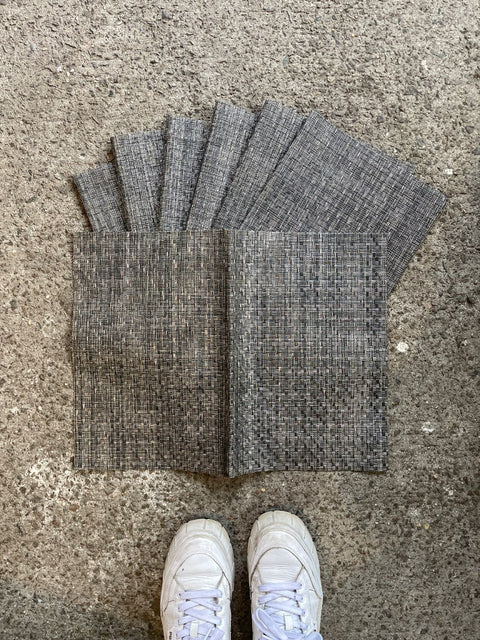Woven Gray Placemat Set