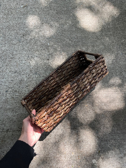 Woven Wicker Basket Brown