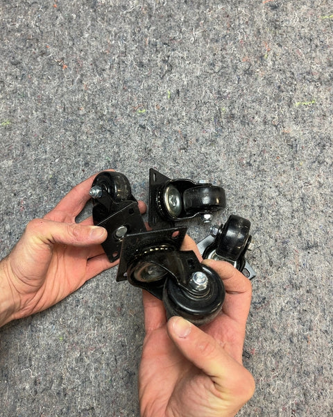 Set of Four Black Casters