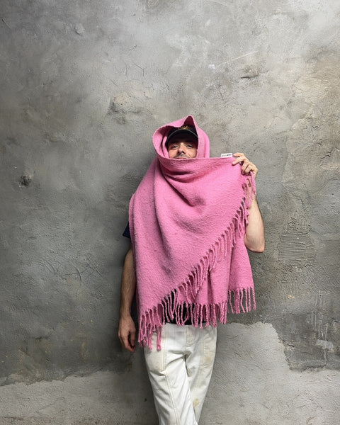 Bigass Novogratz Pink Fringe Scarf