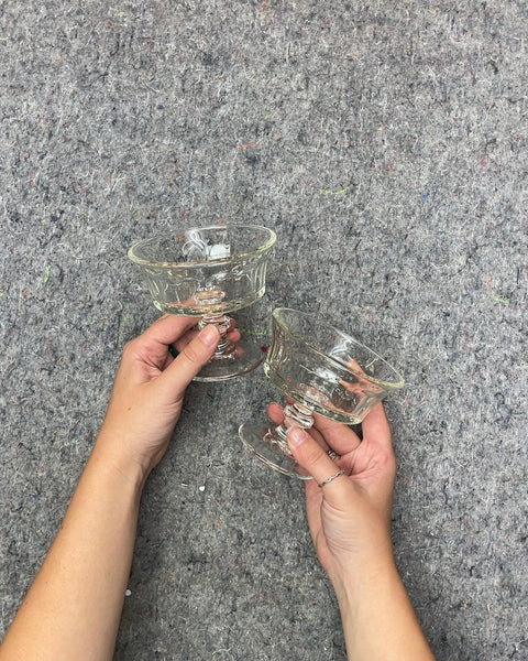 More Really Pretty Clear Glass Dessert Cups, Set of 2
