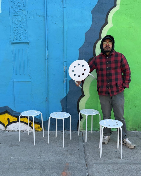 Five IKEA MARIUS stools