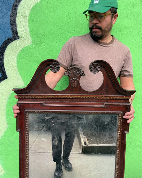 Vintage Framed Wall Mirror, 24x42"