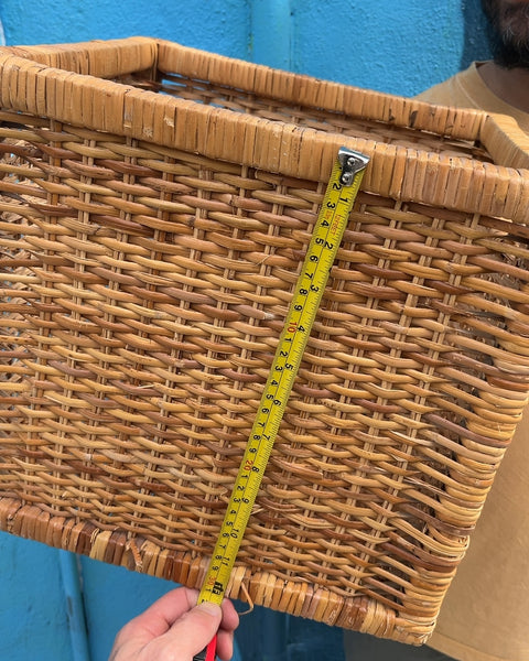 Woven Wicker Basket, 12x12x12"