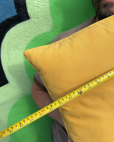 Square Throw Pillow, Yellow