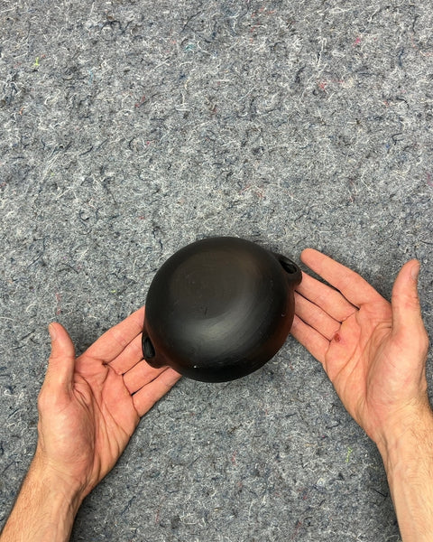 Cute Black Clay Pot with Handles