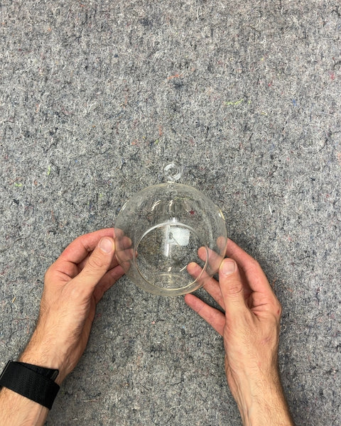 Clear Glass Hanging Terrarium, W5"