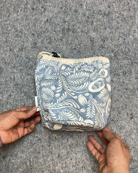Drawstring Pouch with Floral Pattern