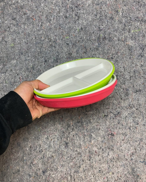 Sexy Ceramic Sectioned Plates with Silicone Protectors