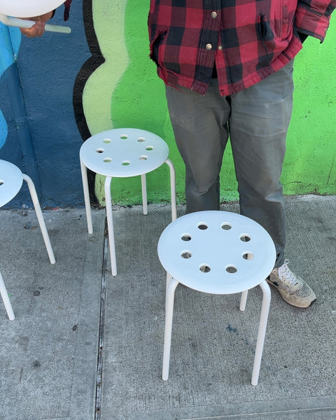 Five IKEA MARIUS stools