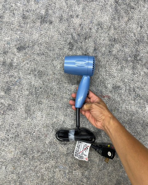 Conair Mini Compact Folding Travel Hair Dryer in Blue
