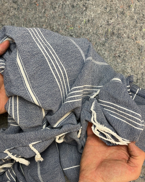 Blue & White Turkish Towel