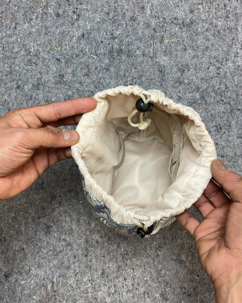 Drawstring Pouch with Floral Pattern