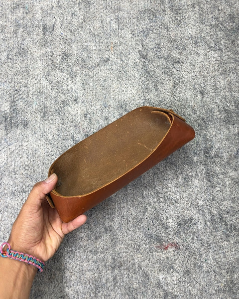 Brown Leather Valet Tray