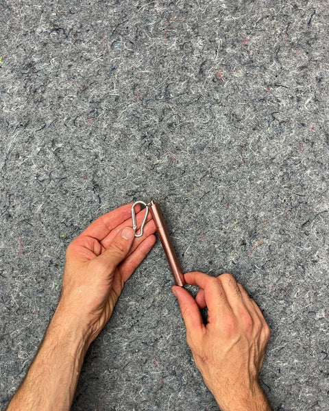 Rose Gold Collapsible Reusable Straw with Case